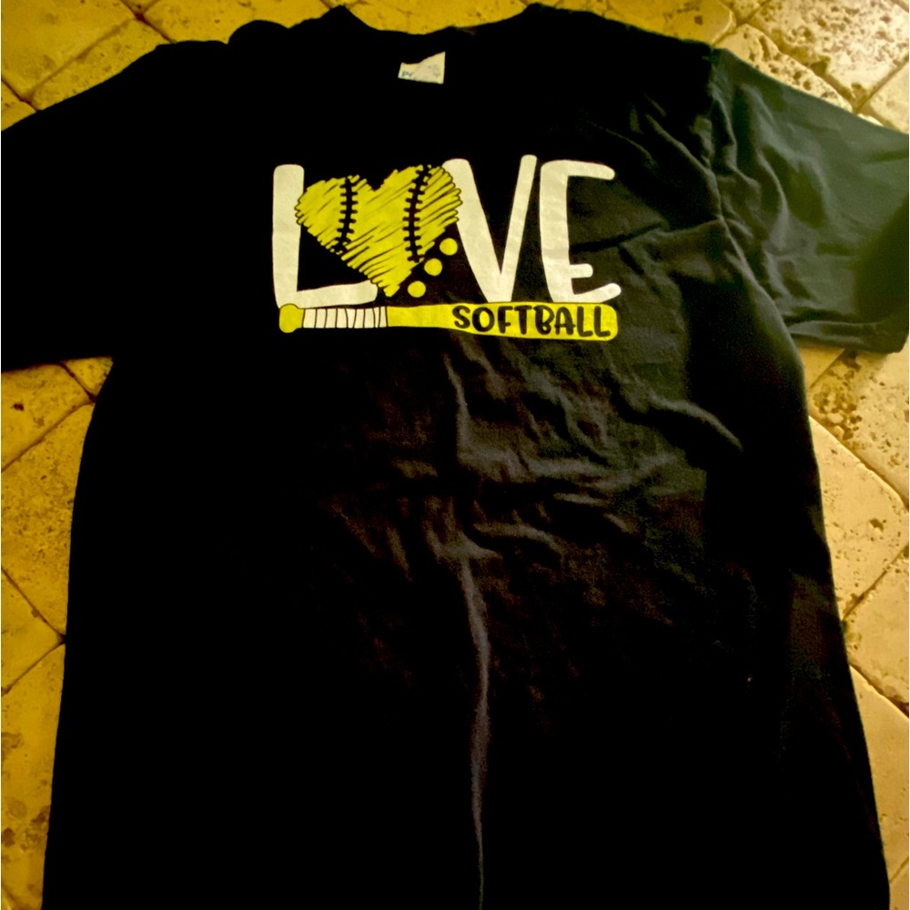 “Love” Softball Tshirt youth Large